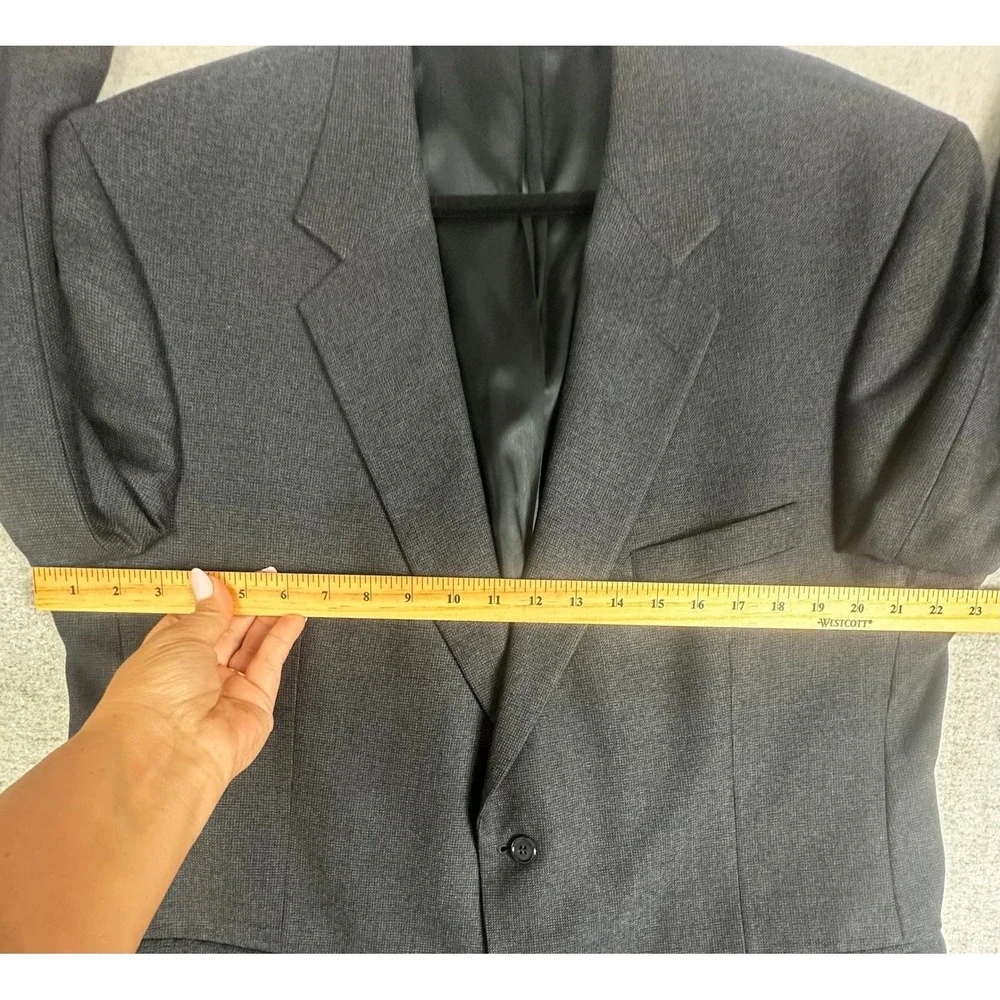 Brooks Brothers Blazer Mens 45R Charcoal Grey Wool Two‎ Button